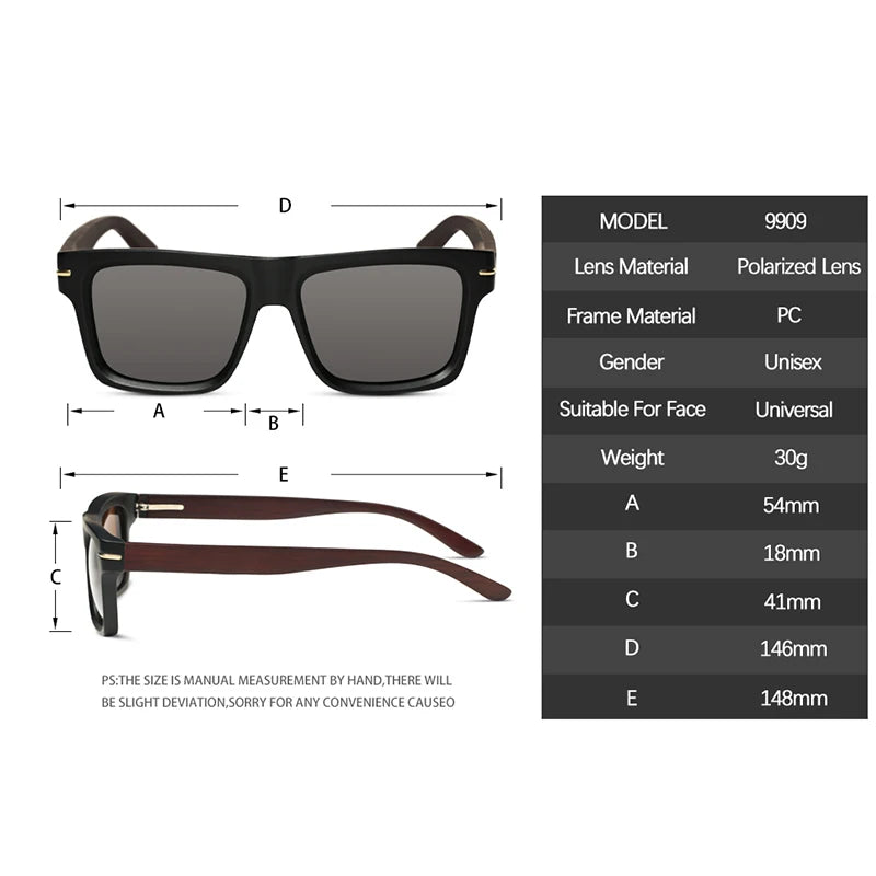 Wood sun glasses man natural wooden sunglasses women eyeglasses polarizing uv protection eyewear oi9909