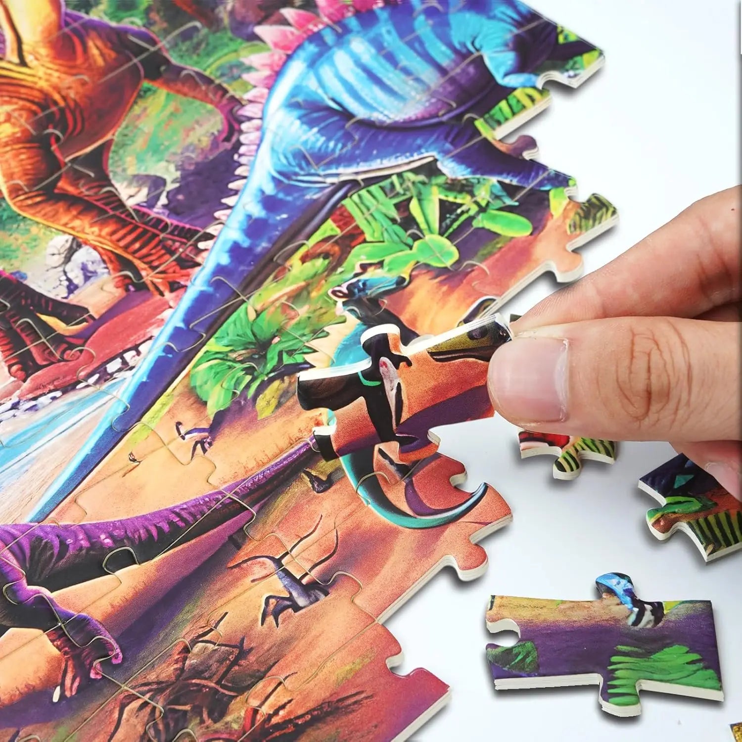 Dinosaur landscape puzzles wooden jigsaw 120/300/500/1000 pieces unique educational toys for adults/kids birthday gift