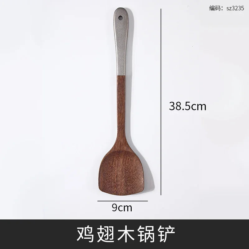 Wooden chicken wing kitchen utensils set non-stick pans specialized cookware tools - a 38.5x 9cm