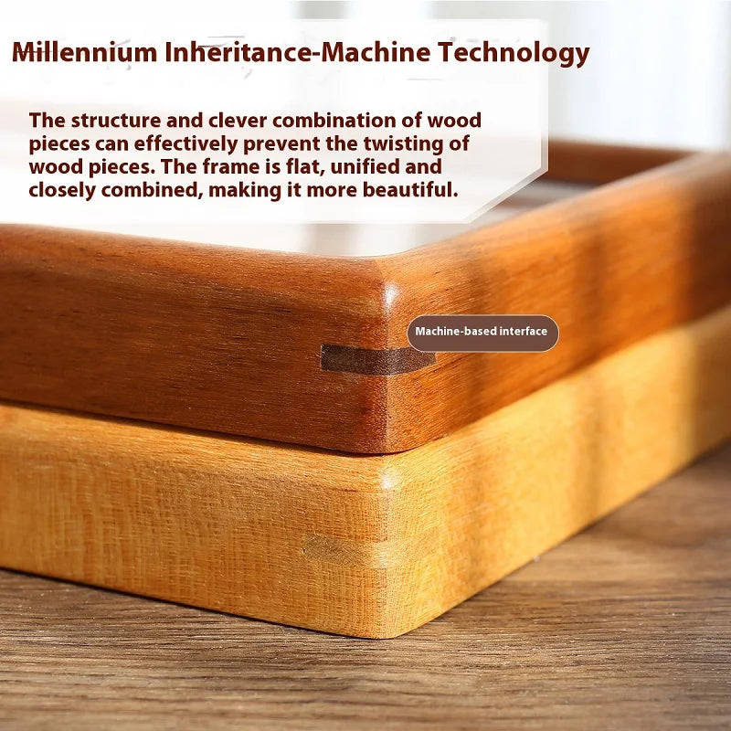 Solid wood photo frame mortise and tenon joint design walnut teak round corner picture perfect couple gift