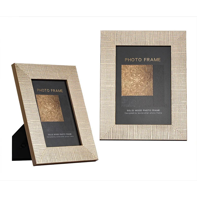 Modern nordic luxury solid wood picture frame - 6 inch 7 10 photo decorative tabletop display home decor - c