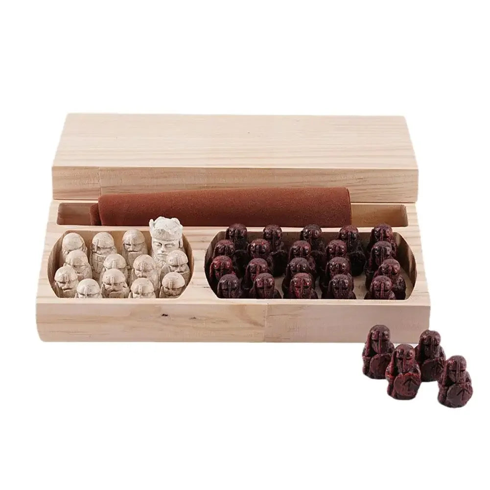 New traditional strategy portable board game crafted for adults kids classic two player tabletop travel vintage viking