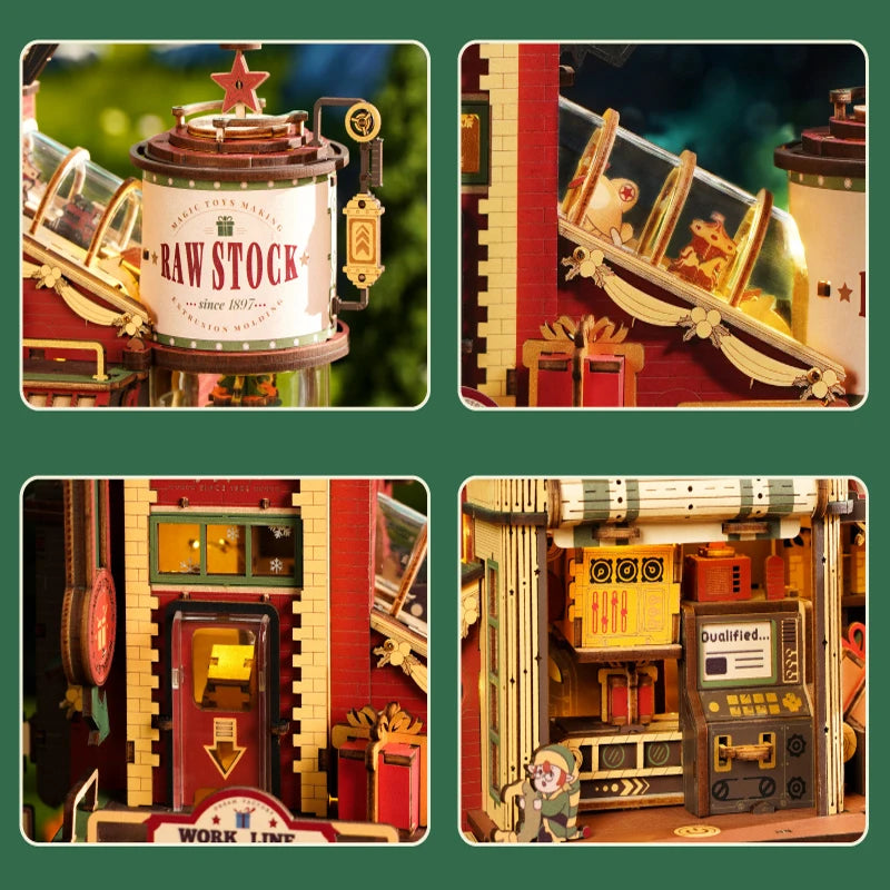 Dream gift factory 3d wooden puzzle music box christmas model diy kit for kids adults best decor girls - lga02 / china