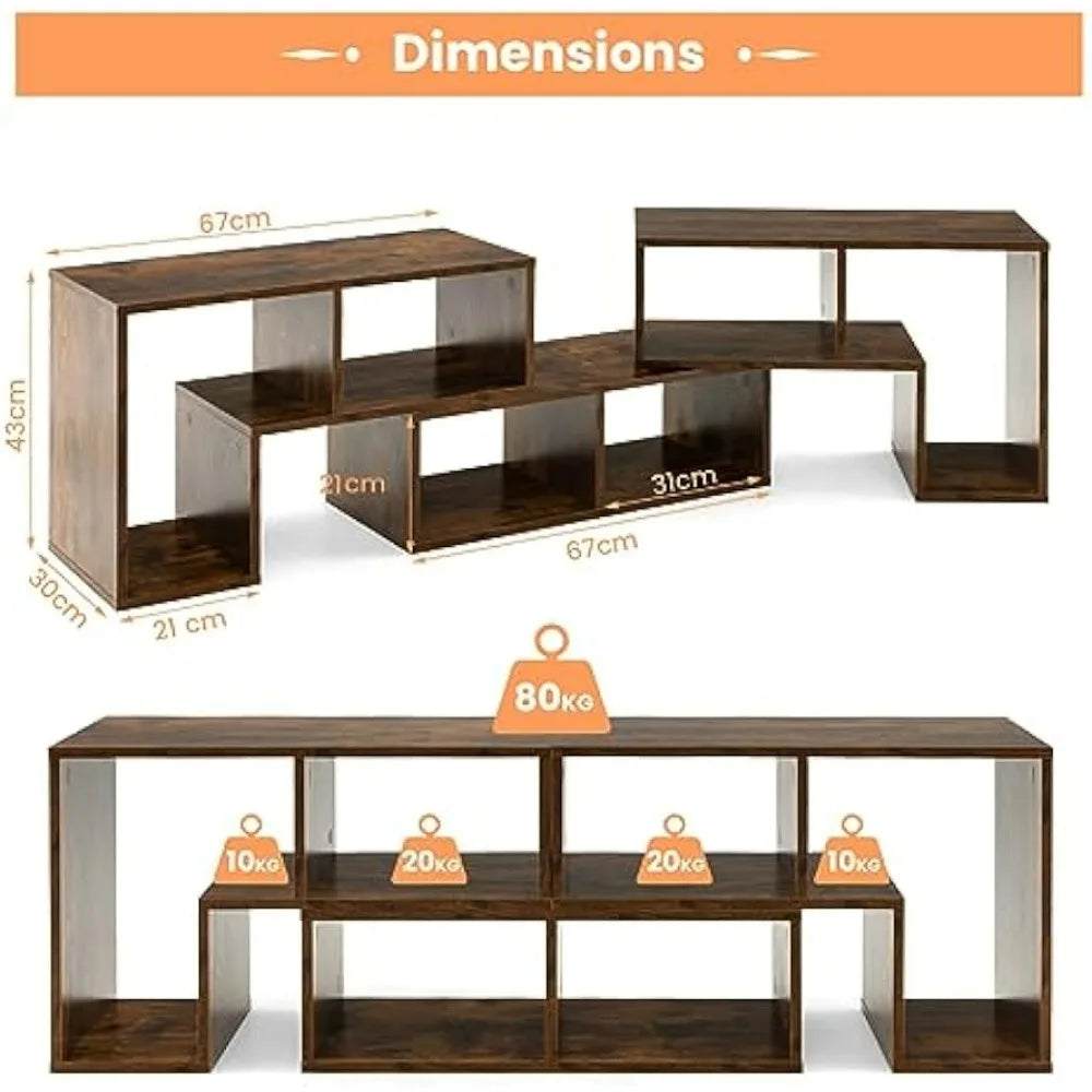 Tv stand for tvs up to 65” free combination media entertainment center 3pcs diy wooden console table modern cabinet