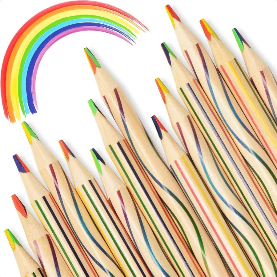 Rainbow pencils party favors 30 pieces 4 in 1 colored for teen girl gifts trendy stuff goodie bags stuffers - united