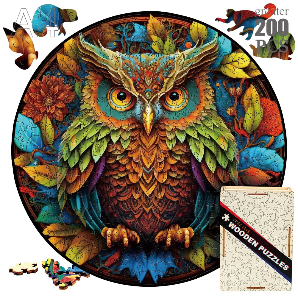 Animal wood puzzle cat fox peacock montessori toys for innovative jigsaw children diy crafts novel products
