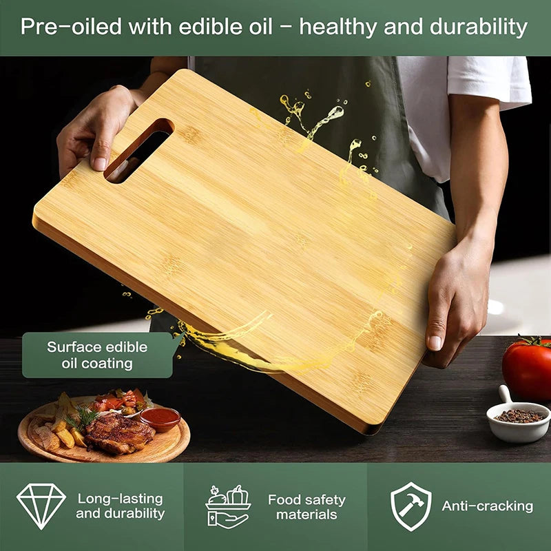 Wooden cutting board kitchen for meat totally bamboo food table thickened fruit vegetables chopping panel