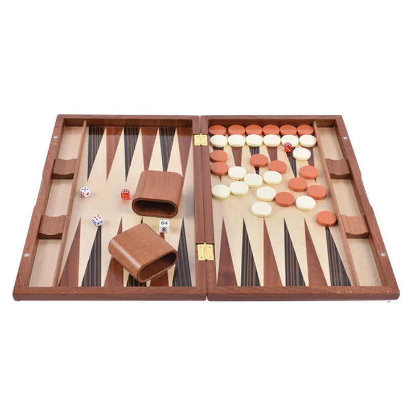 11-19 inch wooden backgammon luxury chess set foldable large board handmade professional family table game gift