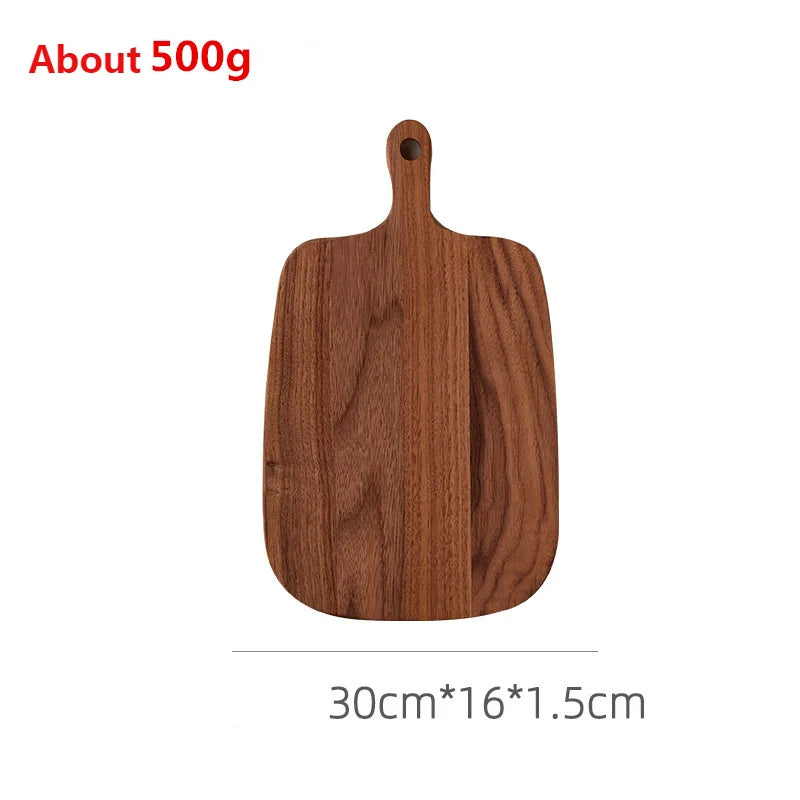 Black walnut chopping blocks solid wood cutting board cheese outdoor camping portable fruit deli - 30x16x1.5cm