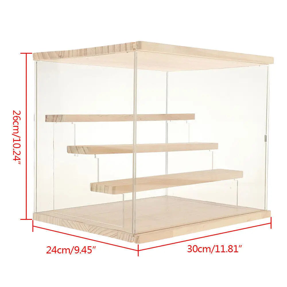 Clear acrylic display case countertop box organizer stand dustproof showcase - united states - multipurpose