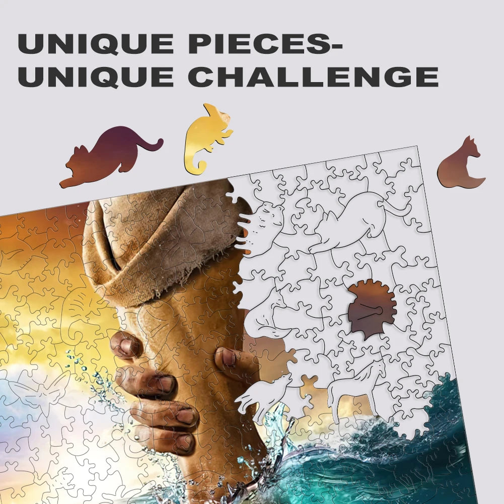 The hand of god jigsaw puzzle activity games jesus christ wooden art playset marvel wood puzzles for adults toys boys