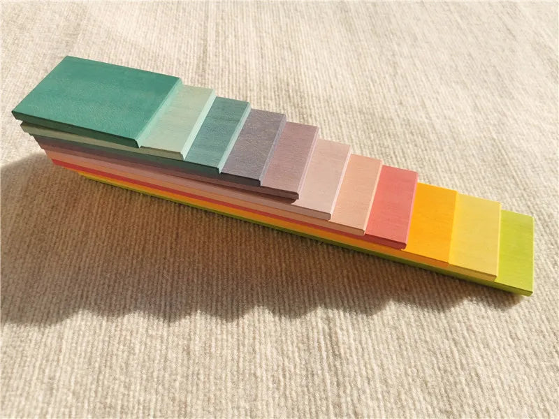 High quality wooden toys pastel basswood rainbow stacking blocks pine building semi sorting peg dolls balls for kids
