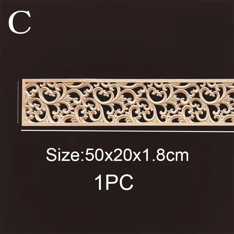 Decorative wood molding wood carved corner onlay applique frame cabinet home decor figurines wall art furniture