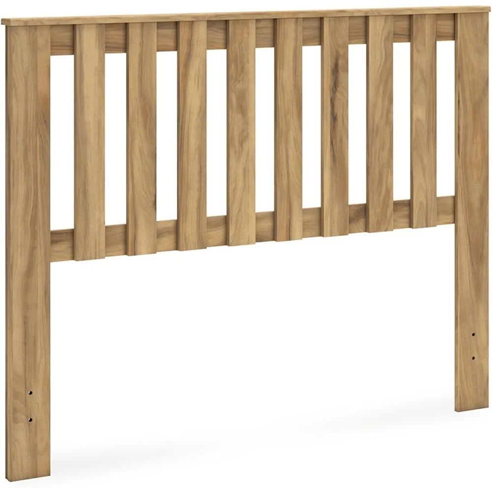 Rustic full panel headboard sturdy engineered wood bed frame mount assembly required easy installation home bedroom