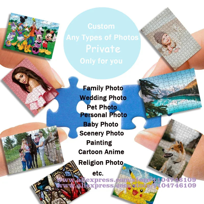 108/200/300/500/1000pcs disney mickey mouse puzzle diy mini wooden assembled jigsaw educational toys kids gifts