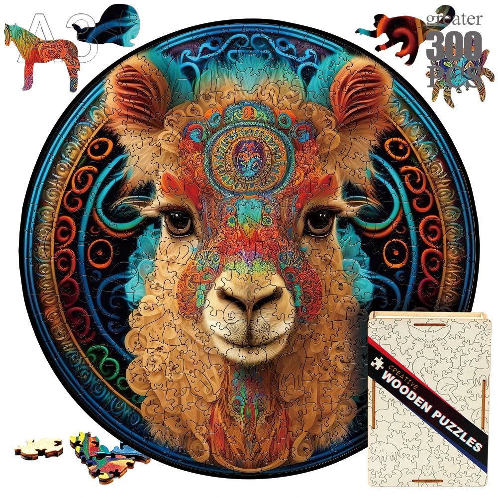 Animal wood puzzle cat fox peacock montessori toys for innovative jigsaw children diy crafts novel products