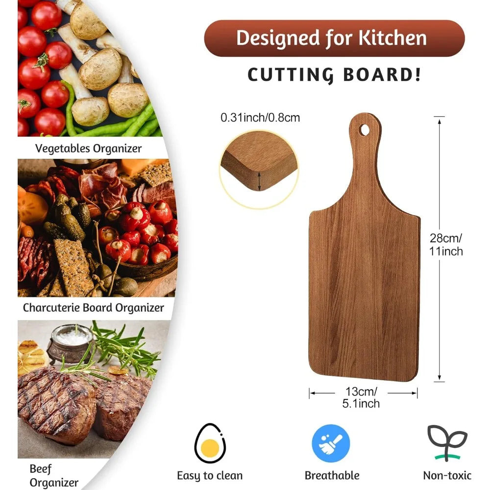 12 pcs bulk cutting board wood chopping with handle laser engraving wooden serving trays charcuterie for customized