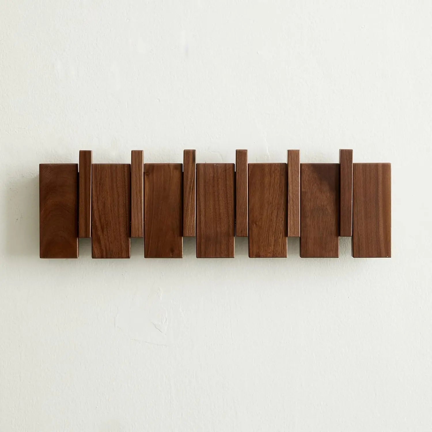 Wood coat rack wall mount hanger keys beech walnut door hook hat organizer porch entry home decor