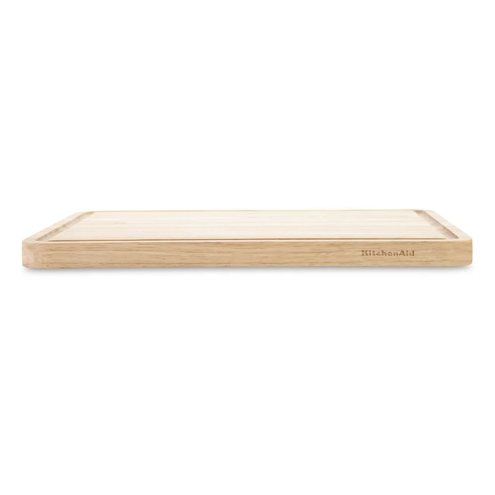 Rubberwood cutting board with perimeter trench durable reversible kitchen essential slicing chopping 11x14 inch