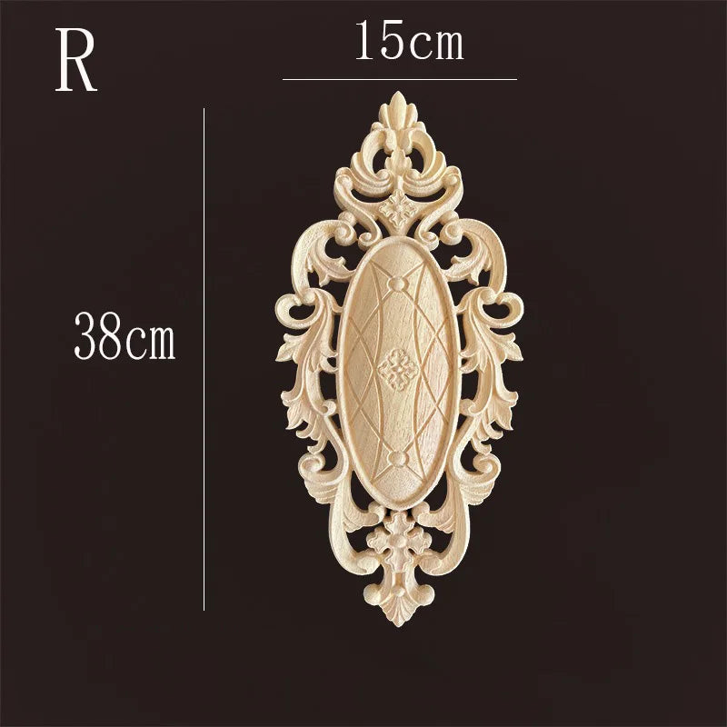 Vintage style rubber wood applique for living room cabinet easy-install onlays diy renovation upgrade furniture