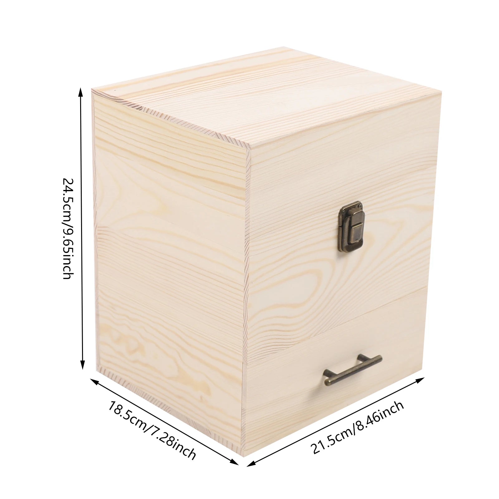 Wooden storage boxes case 59 grid level 3 space savings essential oil box large organizers multi-tray organizer - wood