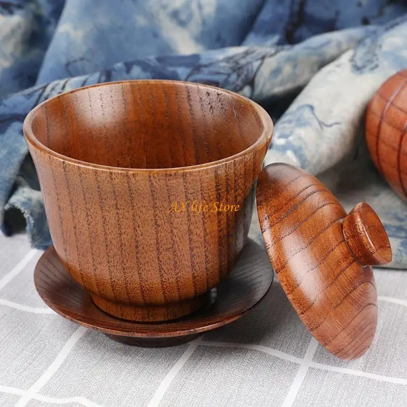 J2ha wooden mugs vintage teacup handmade mug coffee espresso tea cups log solid material for kitchen
