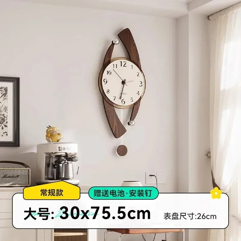 Wooden decoration wall clocks art mural elegant bedroom silent retro minimalist design home decor reloj pared llwc