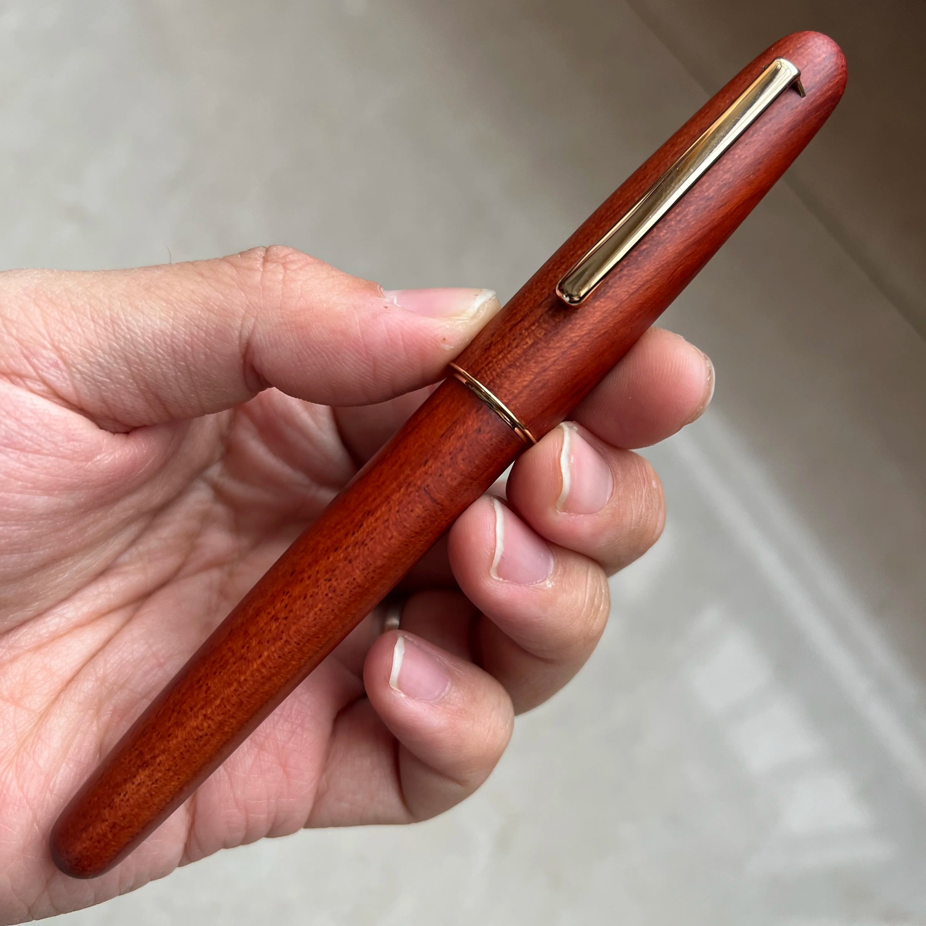 Jinhao 9036 natural wood handmade fountain pen ef/f/m gold clip ink stationery business office gift school supplies pk