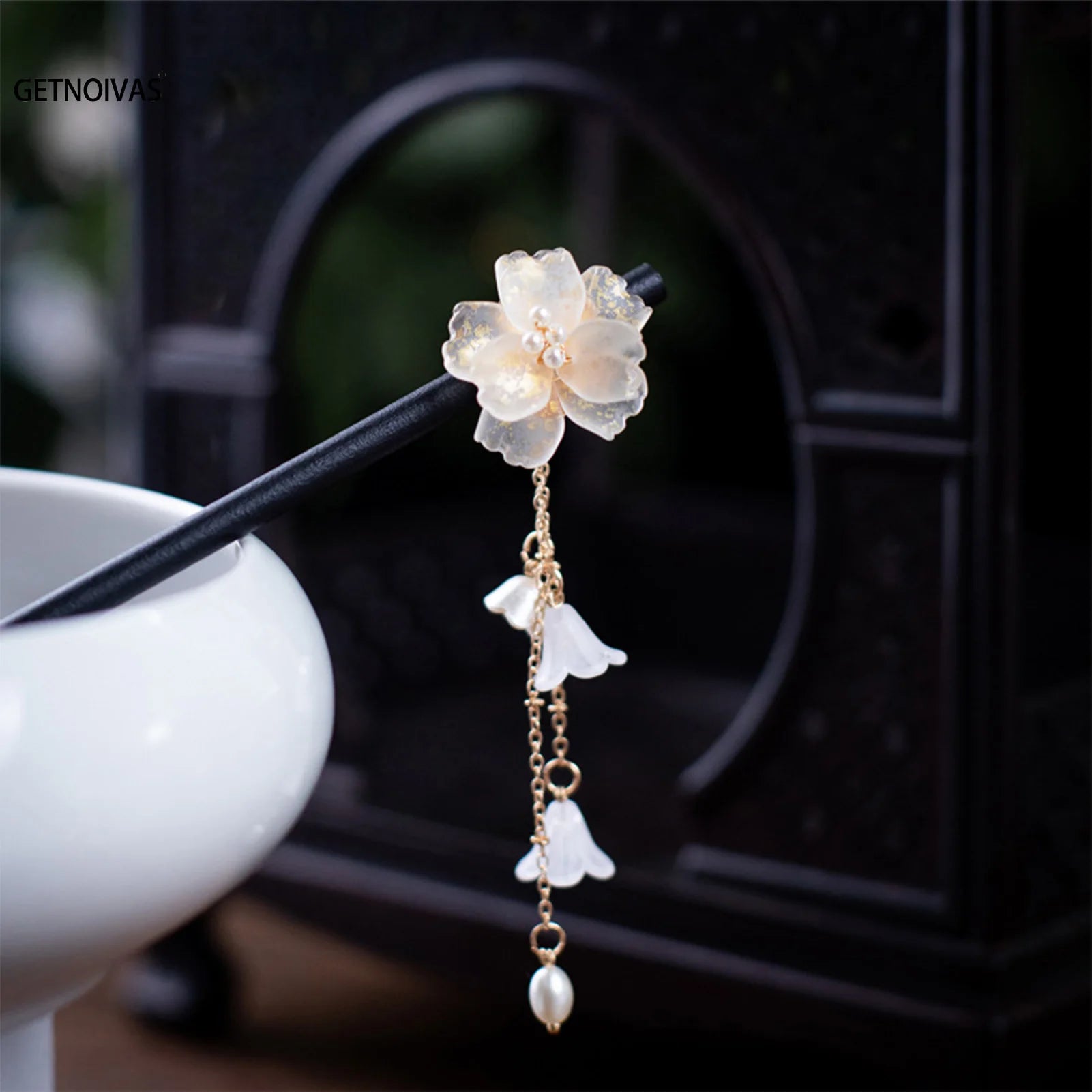 Chinese hair sticks wooden hairpins with tassel vintage clips traditional accessories women ornaments