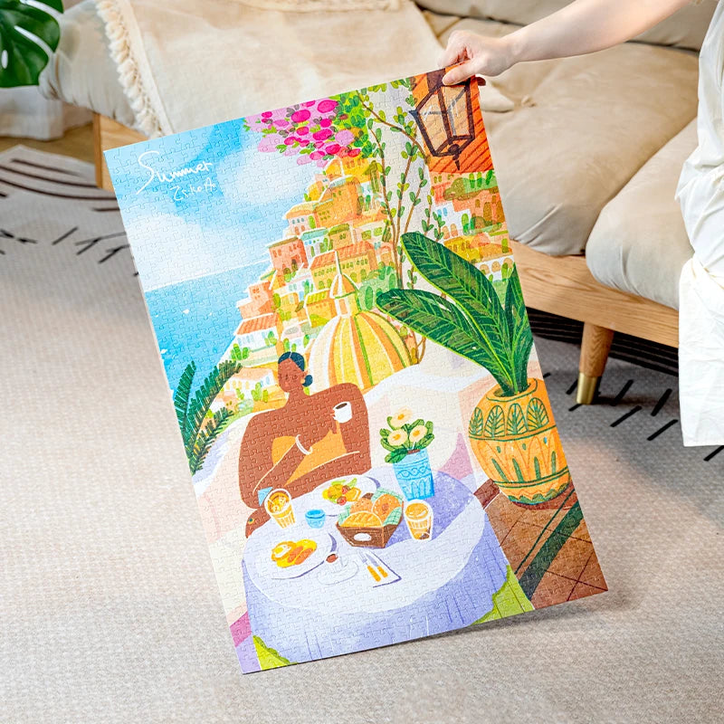 Robotime rolife 1000 piece jigsaw puzzle home decor adults games family fun puzzles educational toys for kids