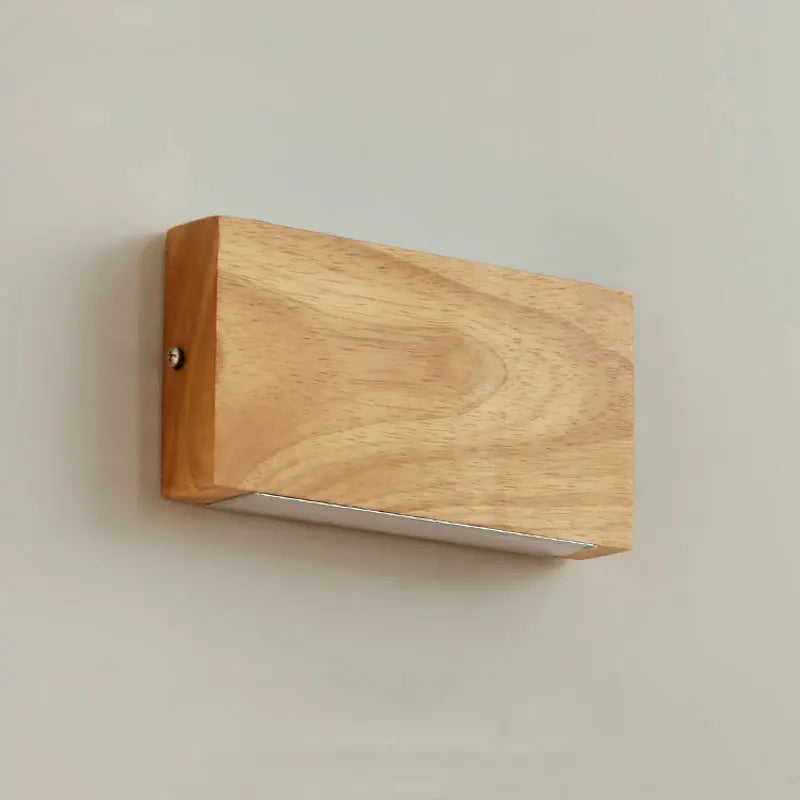 Japanese-style wall lights staircase solid wood lamps bedroom study living room background decorative lighting fixture