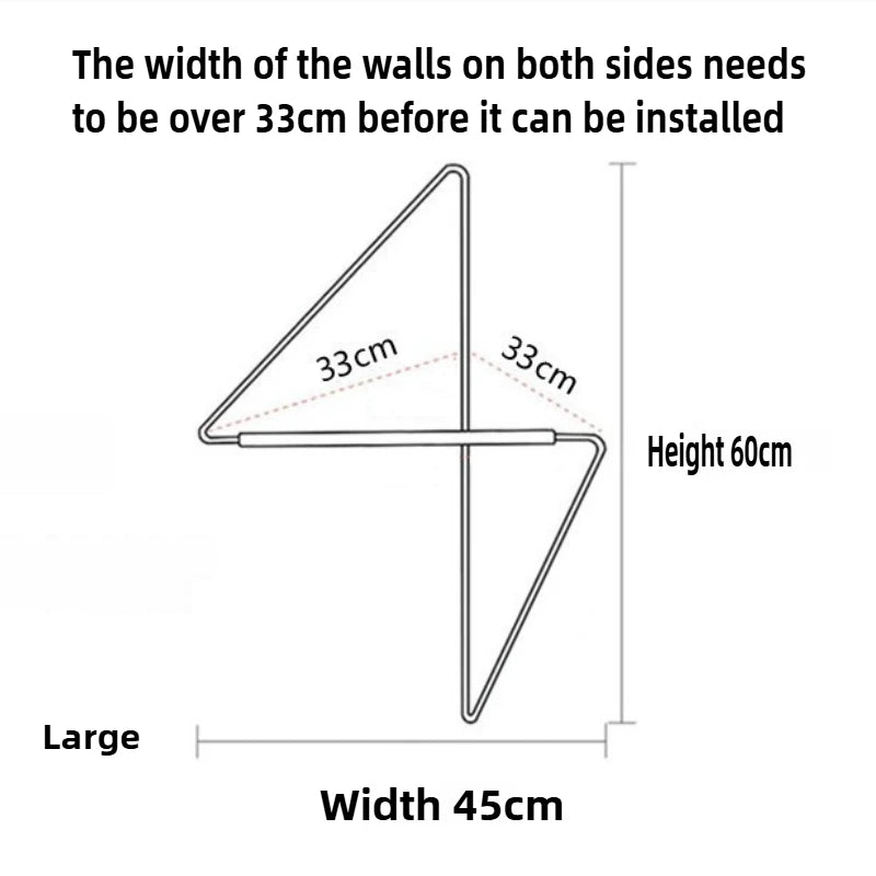 Nordic wood wall hanger clothes rack corner hat decoration organizer portable storage furniture - large