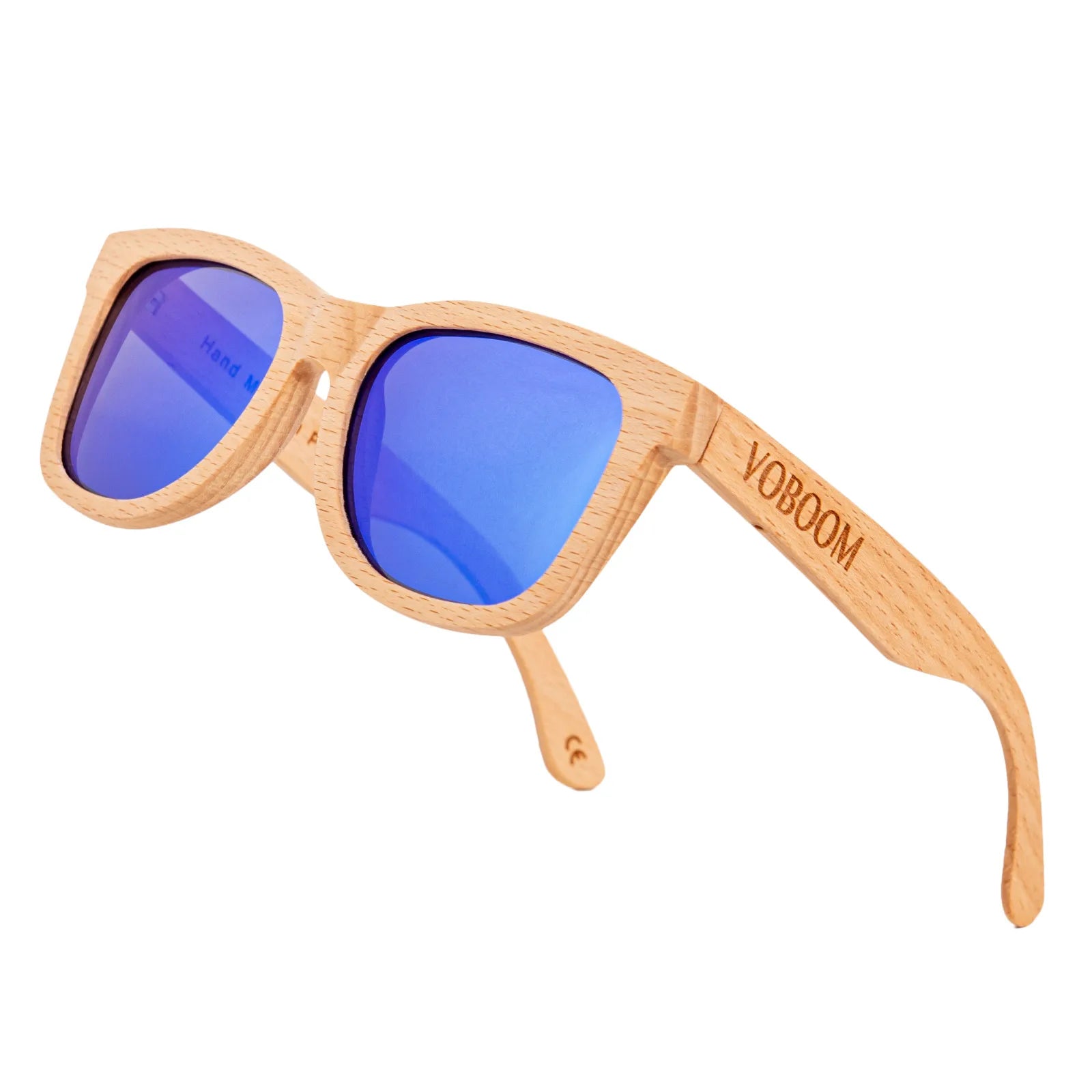 Voboom unisex carved design sunglasses polarized classic bamboo wooden sun glasses natural men women retro handmade