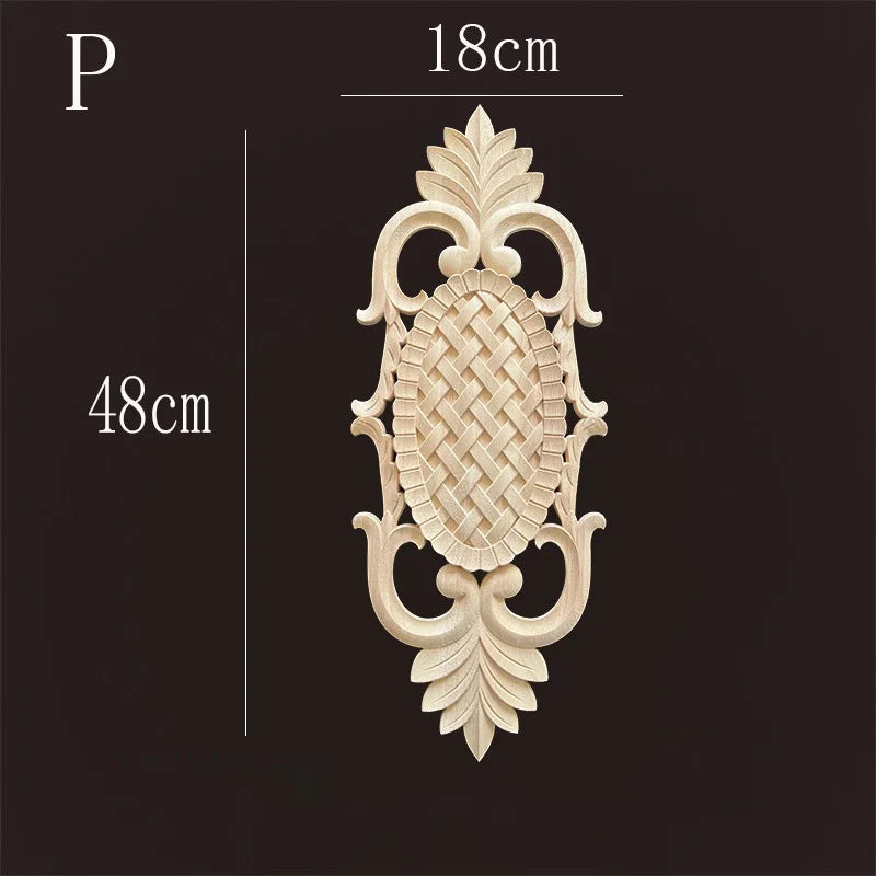 Vintage style rubber wood applique for living room cabinet easy-install onlays diy renovation upgrade furniture