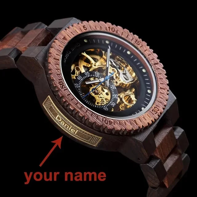 Mechanical watch men wooden watches bobo bird luxury fashion automatic wristwatch luminous timepiece clock custom gift