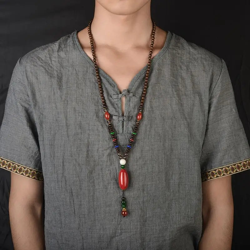 chinese-style-minimalist-wooden-necklace-long-buddha-bead-sweater-chain-versatile-personalized-pendant-mens-and-womens-clot