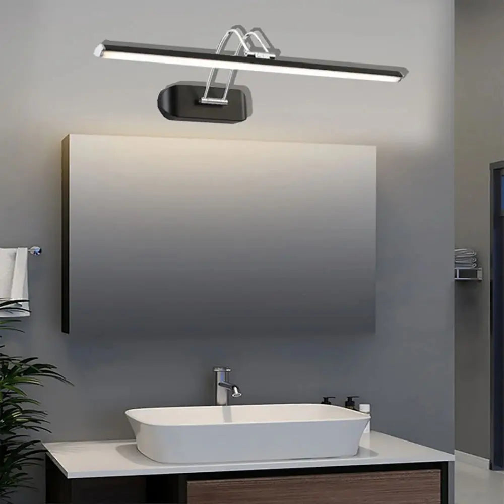 Nordic led mirror front light walnut 44/57cm rotatable lighting bathroom bedroom vanity indoor home decor wooden sconces