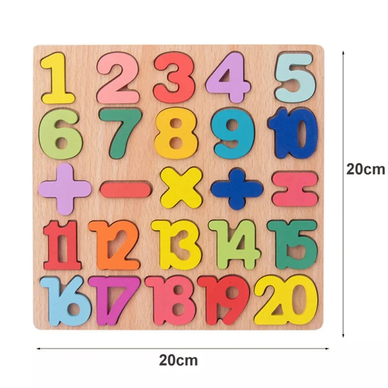 Educational wooden toys geometric shapes montessori puzzle color sorting math bricks baby preschool learning games