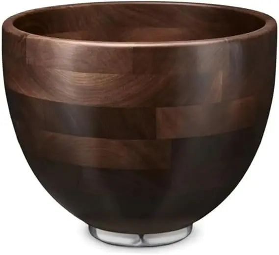 5-quart premium walnut wood mixing bowl for 4.5 and 5 qt tilt-head stand mixers - natural wooden - united states