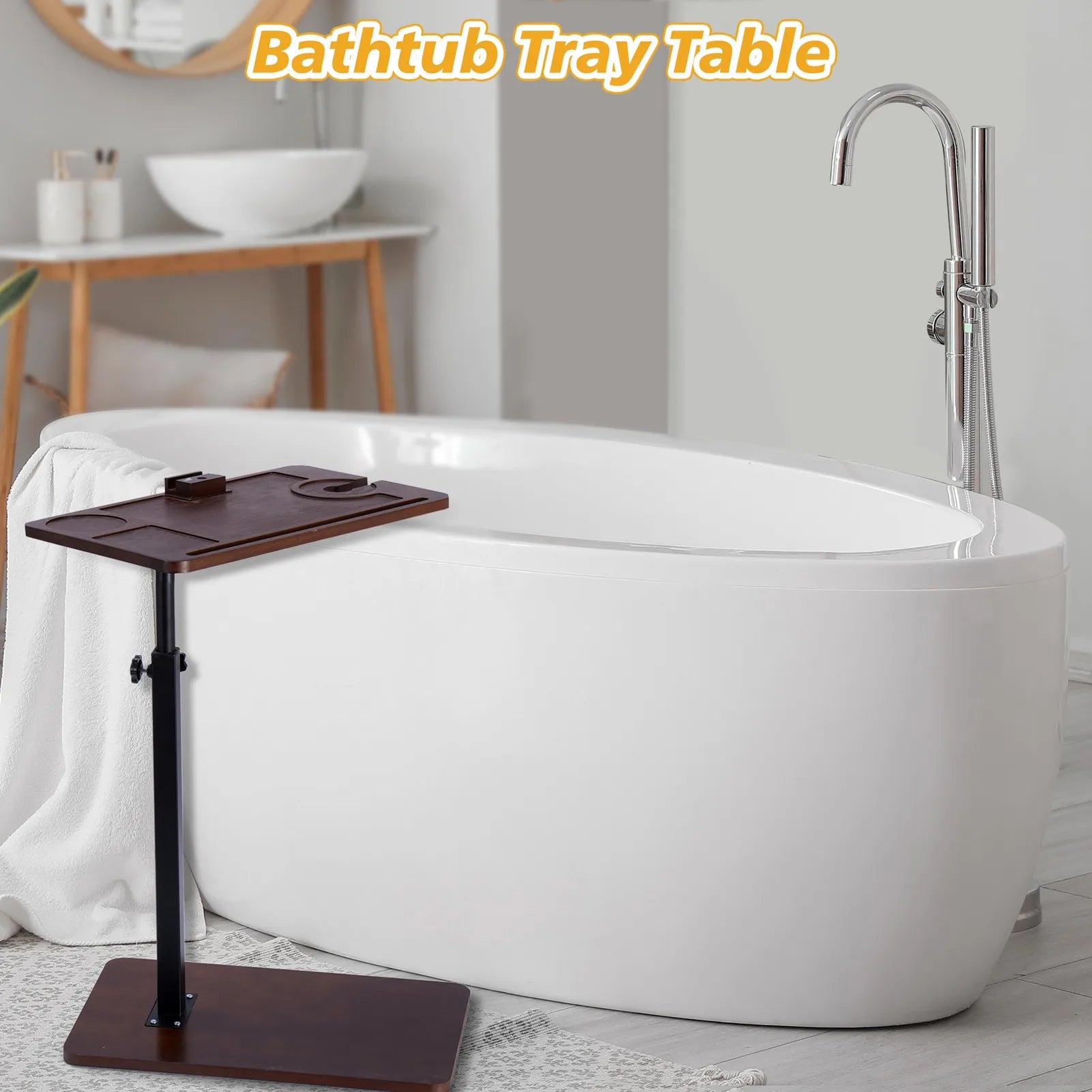 Simple coffee table bedside storage rack side sofa with 2-tier shelf home living room - brown / united states