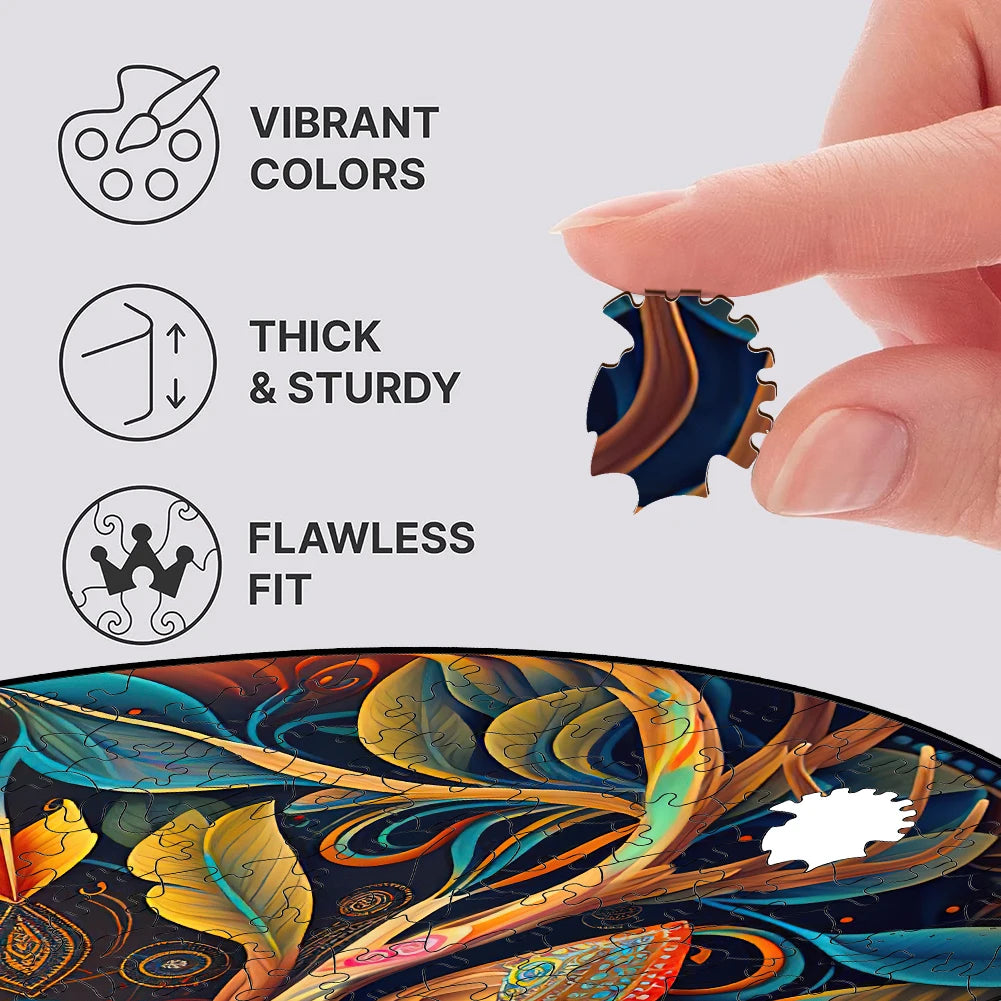 Wooden puzzle for adults reindeer puzzles round shape animal wood fun challenging deer gifts children guest