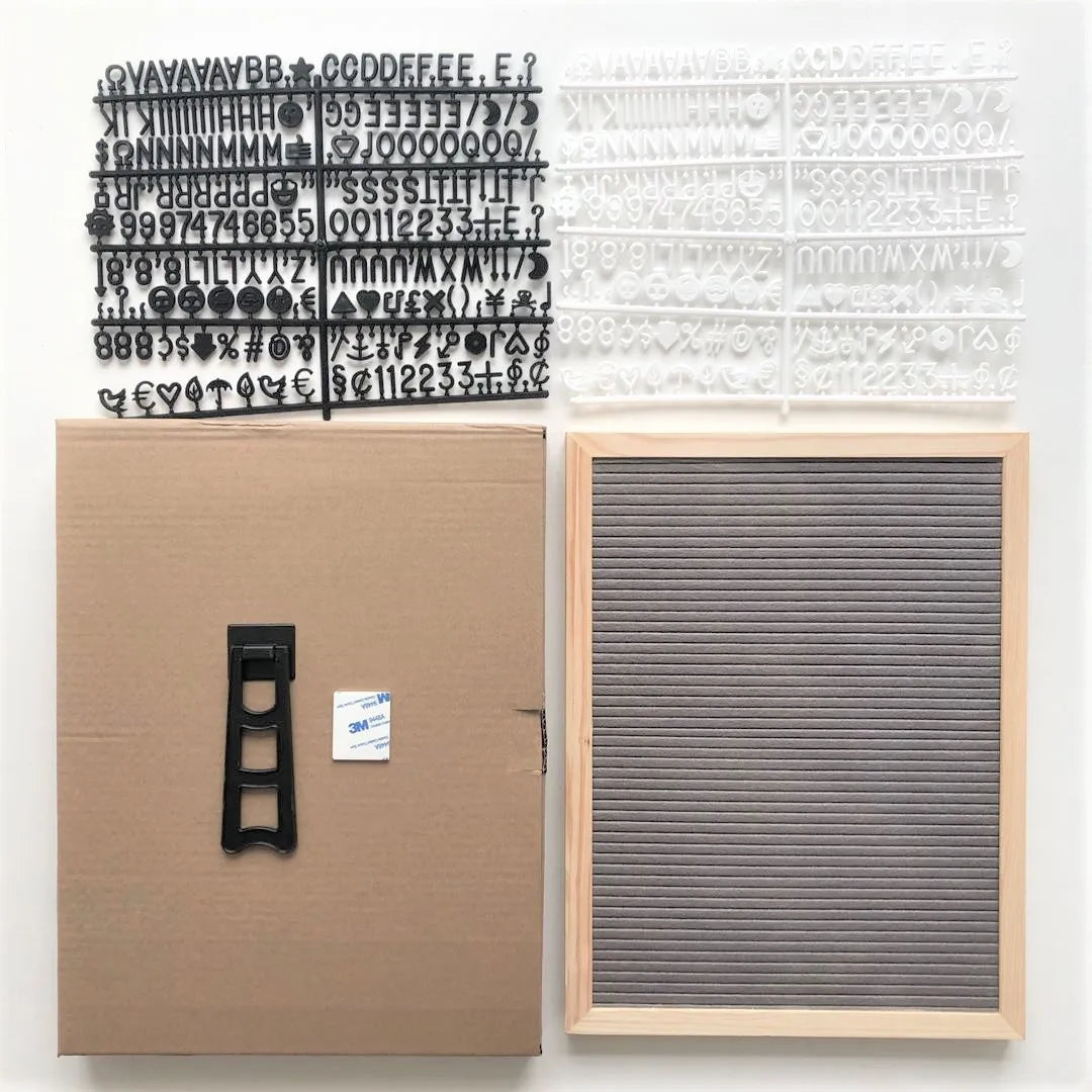 Plus size felt letter decorative board with stand 30*40cm wooden frame messages boards 460 letters diy party decoration