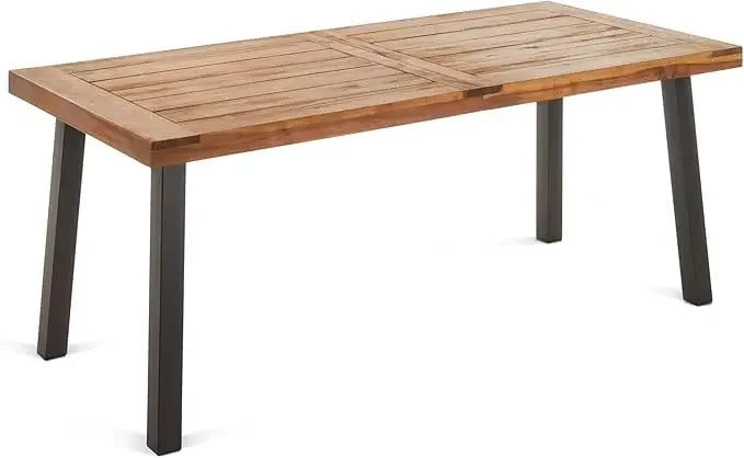 Customizable-298192 spanish bay acacia wood outdoor dining table | perfect for patio | with teak finis brown - finish