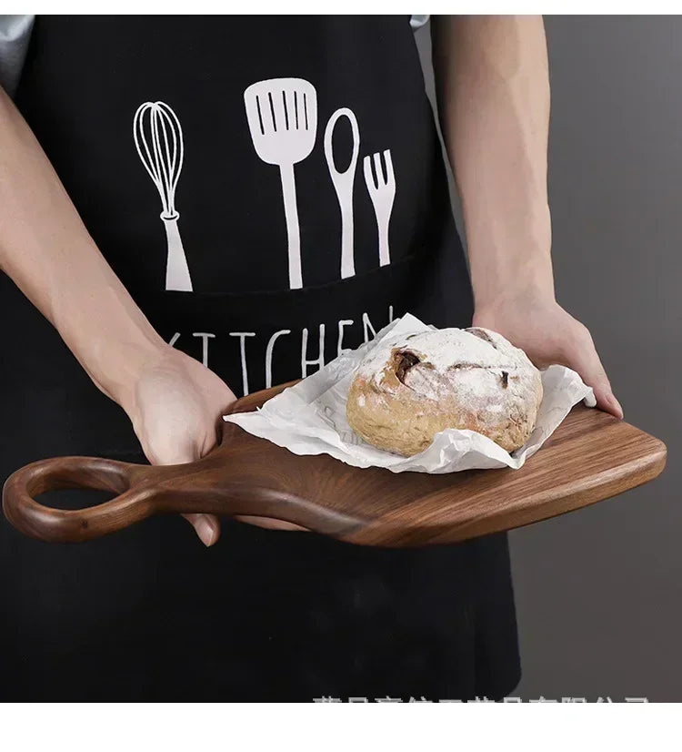 Creative black walnut vegetable board wooden steak bread tray solid wood cutting set complementary food - a pair