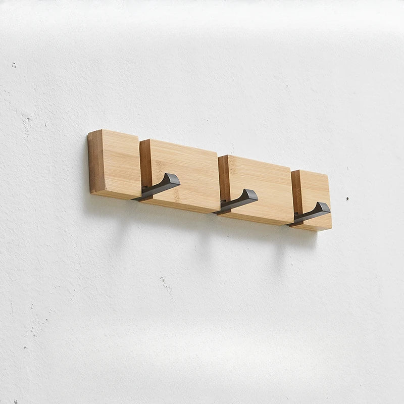 Hole-free invisible hook wall-mounted entrance door folding coat clothes hanging rack into the bathroom row key hooks