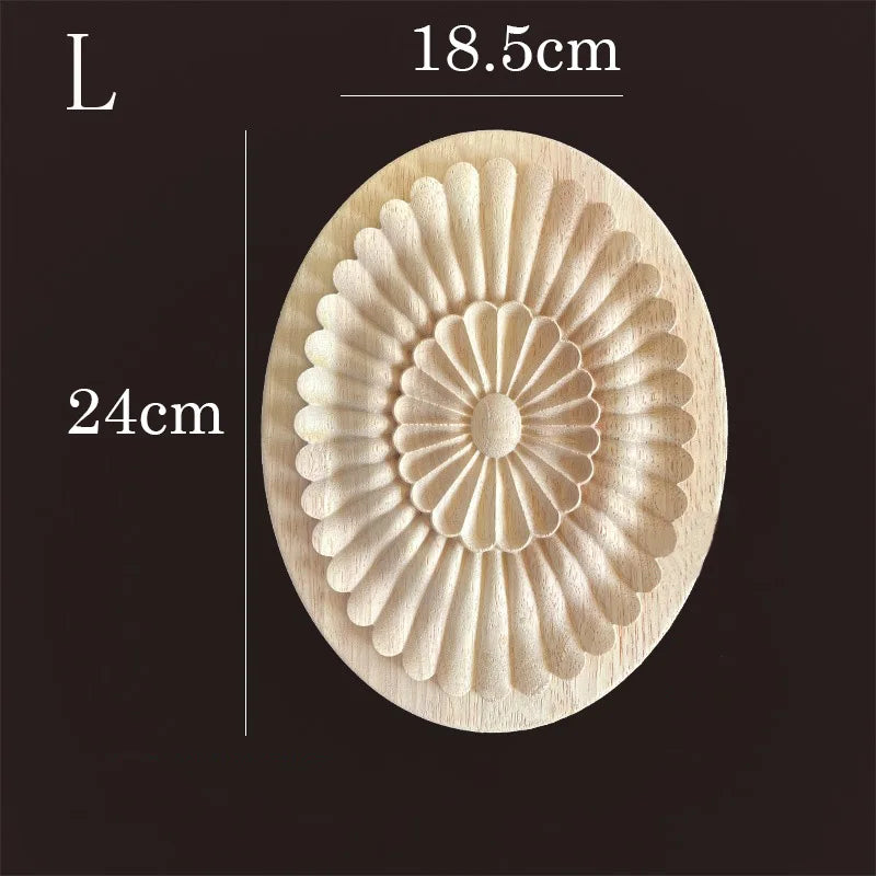 Vintage style rubber wood applique for living room cabinet easy-install onlays diy renovation upgrade furniture