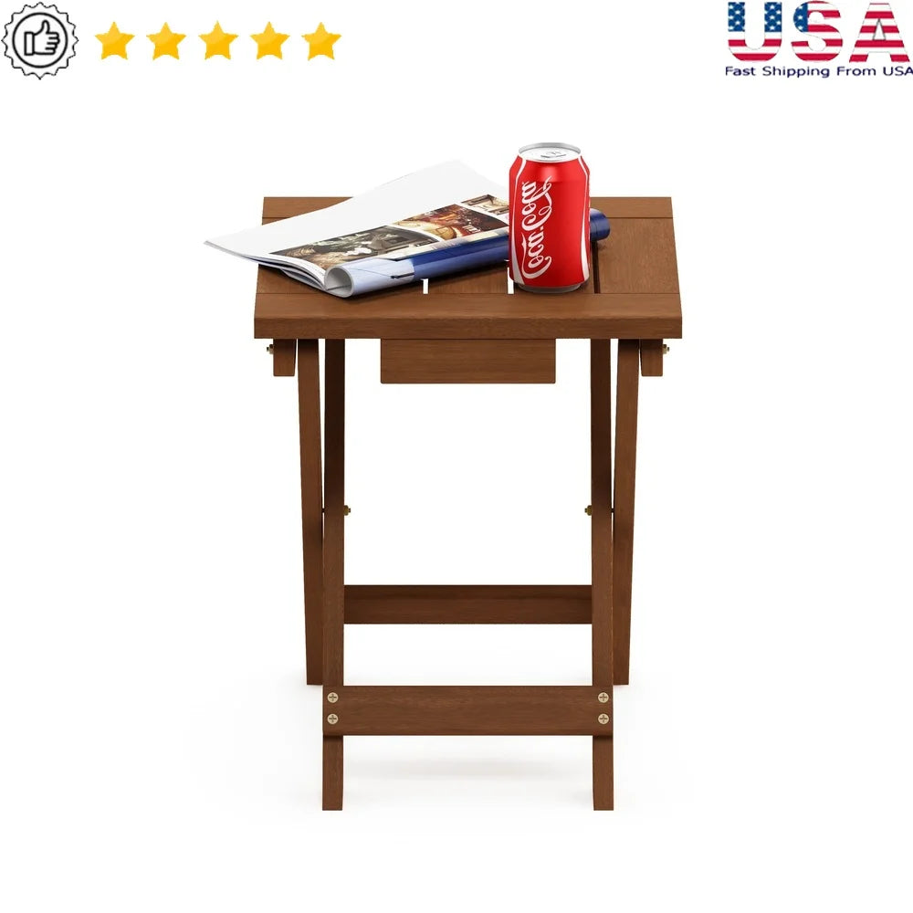 Tioman hardwood folding table outdoor patio garden teak oil dark red meranti wood lightweight durable water resistant