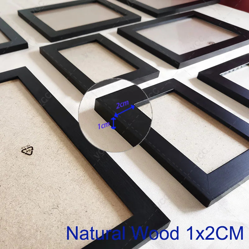 10 piece wood family photo frame wall gallery kit picture for with plexiglass classic wooden hanging