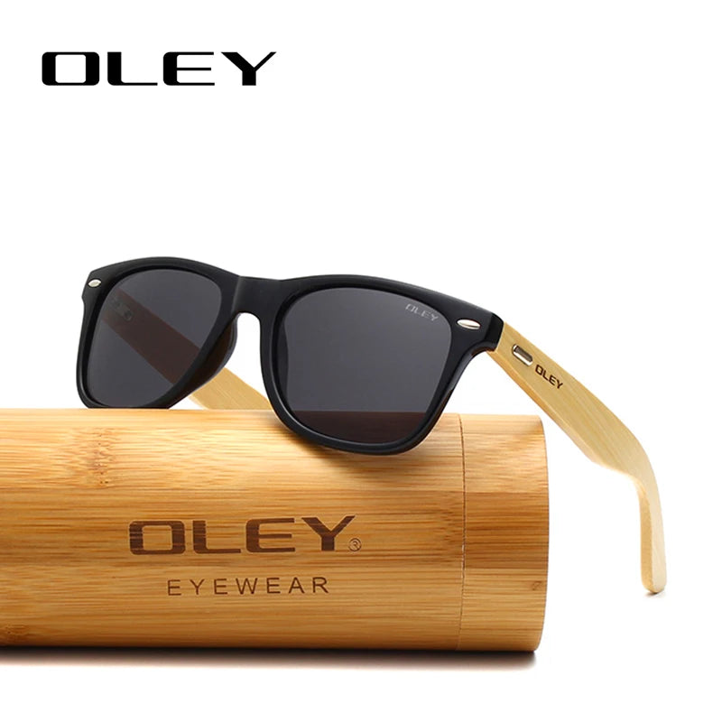 Oley original design bamboo natural wooden handmade sunglasses men polarized eyewear sun glasses for women customizable