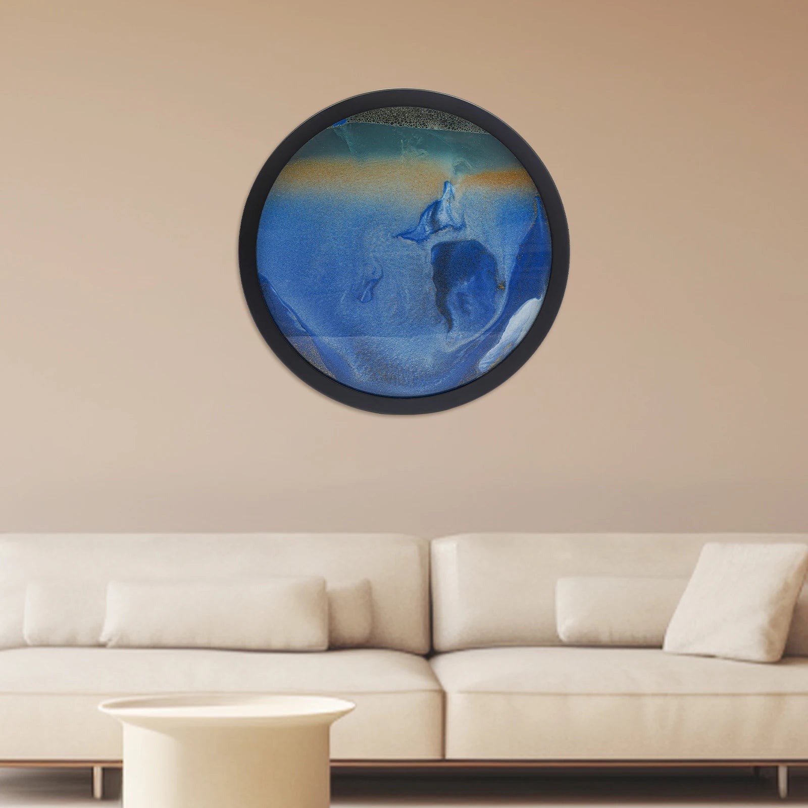 44cm/17.3in nordic style wall art decor abstract wooden hanging modern blue home decoration for living